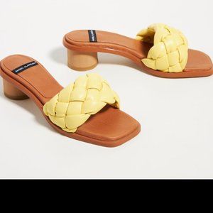 Anthropologie Puffy Leather Braided Mules - Angel Alarcon - NEW